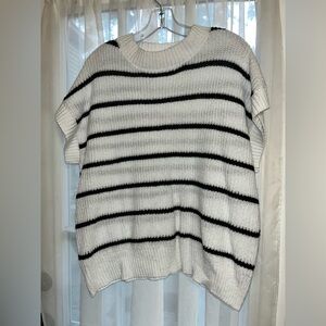 SHEIN Black and White Striped Sweater
